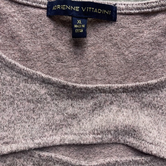 Adrienne Vittadini Cut Out Sweater Soft Pink Size XL - Picture 4 of 4